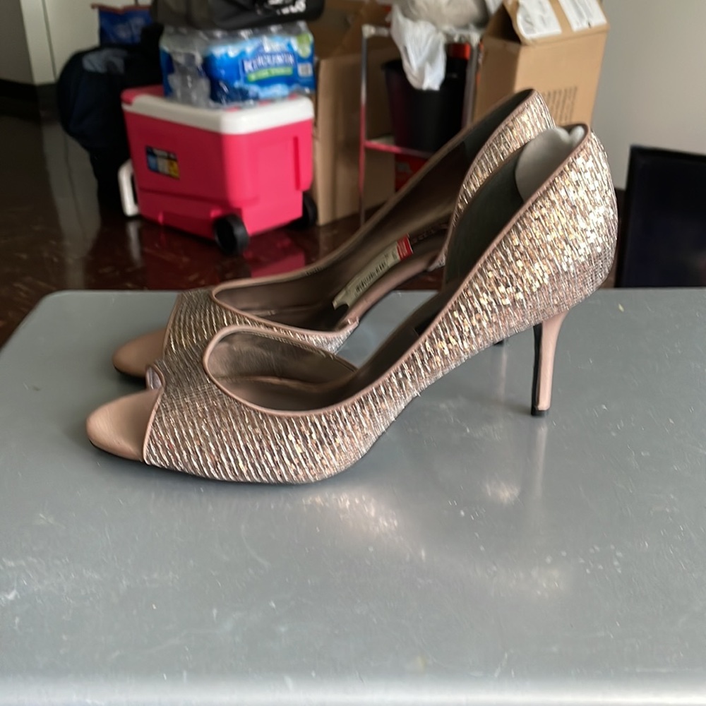 Brown and Silver Nina Pump - Picture 2 of 5